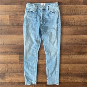 Agolde Size 27 Nico Jeans Button Fly Distressed Bottoms Comfortable Casual Sexy